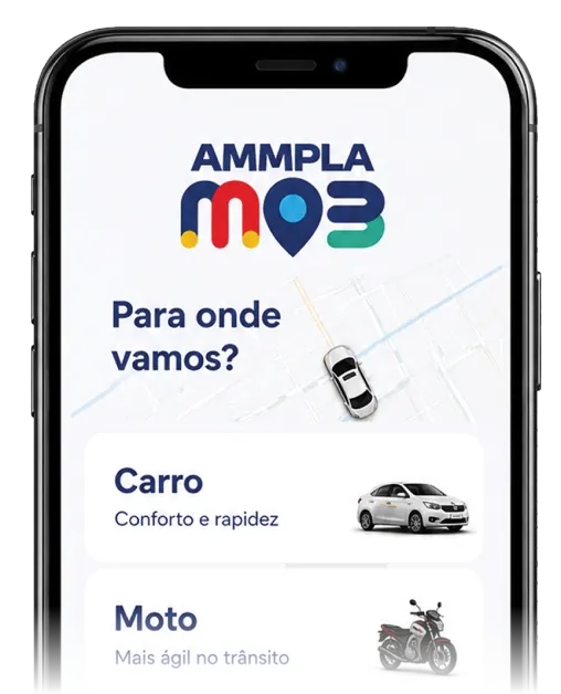 Tela do aplicativo AMMPLA MOB